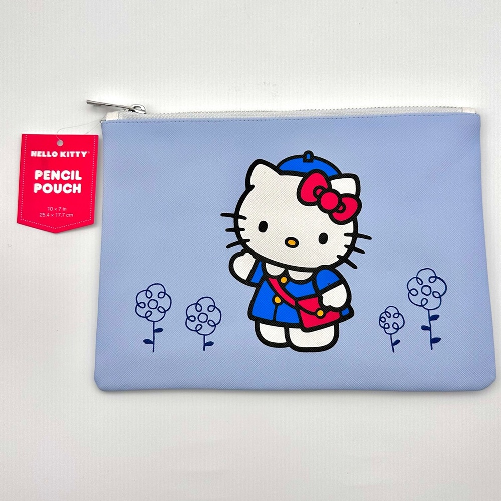 Sanrio Hello Kitty Large Slim Pencil Pouch 10”x7”